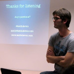 Keith Devon speaking at WordPress London